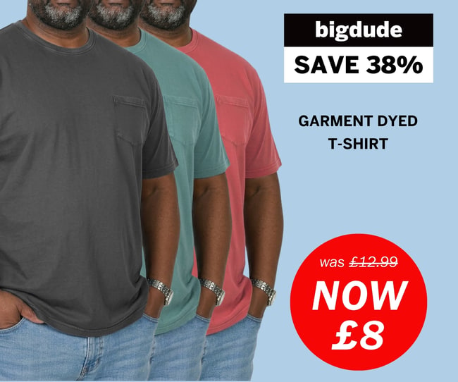 Bigdude weekly deal - t-shirt with pocket now £8